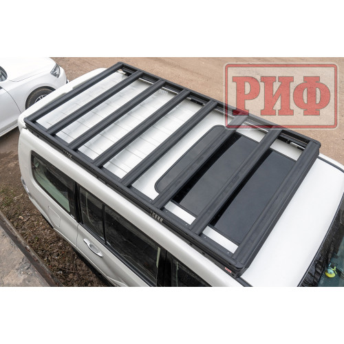 Багажник экспедиционный (платформа) алюминиевый РИФ 1150x2080 мм для Mitsubishi Pajero IV (с крепежом)