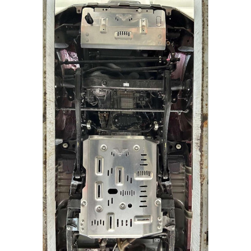 Защита Falcon радиатора, картера, РК, КПП для Toyota Land Cruiser 76 2024+ (дизель), алюминий, 8 мм