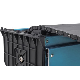 Крышка кузова РИФ для Great Wall Poer, роллета раздвижная, алюминиевая, черная