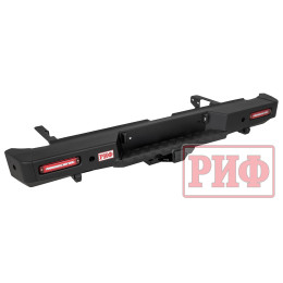 Бампер РИФ силовой задний JAC T8, SOLLERS ST8 с квадратом под фаркоп и фонарями