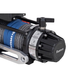 Лебёдка электрическая 12V Runva 9500 lbs 4350 кг высокоскоростная, влагозащищенная, синтетический трос