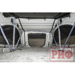 Палатка на крышу автомобиля РИФ Soft RT01-160, тент серый, 400 гр., 160х120х30 см,