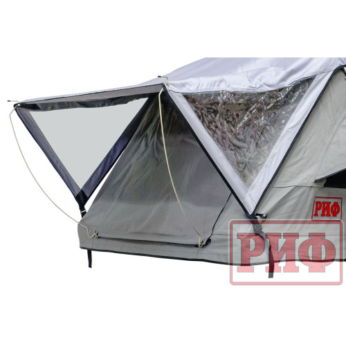 Палатка на крышу автомобиля РИФ Soft RT01-160, тент серый, 400 гр., 160х120х30 см,