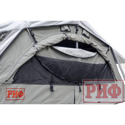 Палатка на крышу автомобиля РИФ Soft RT01-160, тент серый, 400 гр., 160х120х30 см,