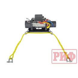 Лебёдка переносная РИФ 10000S c облегчённой площадкой и проводами (стальной трос)