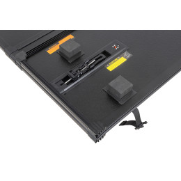 Крышка кузова РИФ для Toyota Tundra 2022+, трёхсекционная, алюминиевая, черная (5,8 ft)