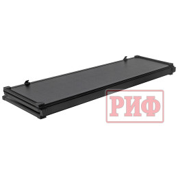 Крышка кузова РИФ для Mitsubishi L200 2024+, трёхсекционная 1545x1600/1550 мм, алюминиевая, черная 1545x1600/1550 мм