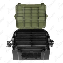 Ящик форелевый NISUS 30x21.5x25 см, черный с зеленым