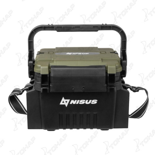 Ящик форелевый NISUS 30x21.5x25 см, черный с зеленым