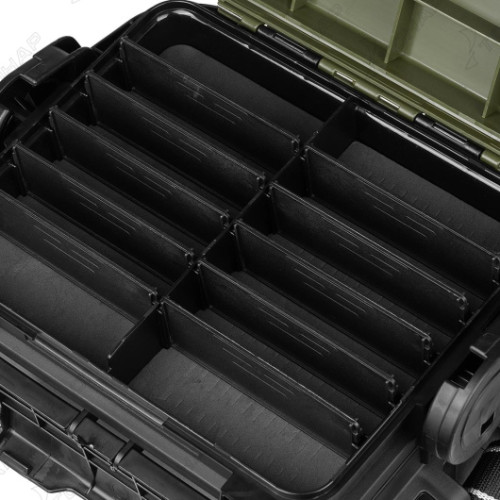 Ящик форелевый NISUS 30x21.5x25 см, черный с зеленым