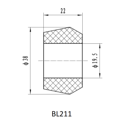 Втулка амортизатора РИФ SA211, SA211L, SA209 (с маркировкой '1')
