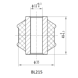 Втулка амортизатора РИФ SA215, SA205, SA207, SA208, SA212, SA231, SA277, SA278 нижняя