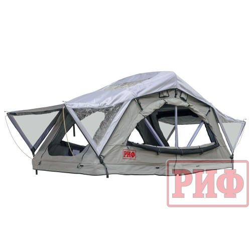 Палатка на крышу автомобиля РИФ Soft RT01-140, тент серый, 400 гр., 140х120х30 см,