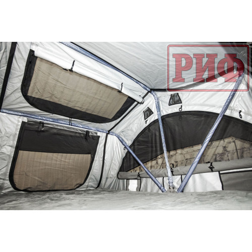 Палатка на крышу автомобиля РИФ Soft RT01-140, тент серый, 400 гр., 140х120х30 см,