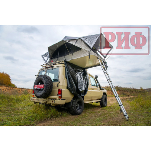 Палатка на крышу автомобиля РИФ Soft RT01-140, тент серый, 400 гр., 140х120х30 см,