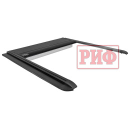 Крышка кузова РИФ для JAC T8, роллета раздвижная с электроприводом 1538х1606 мм, алюминиевая, черная