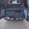 Органайзер в багажник для Toyota Land Cruiser 76 (2 выдвижных ящика+спальник)