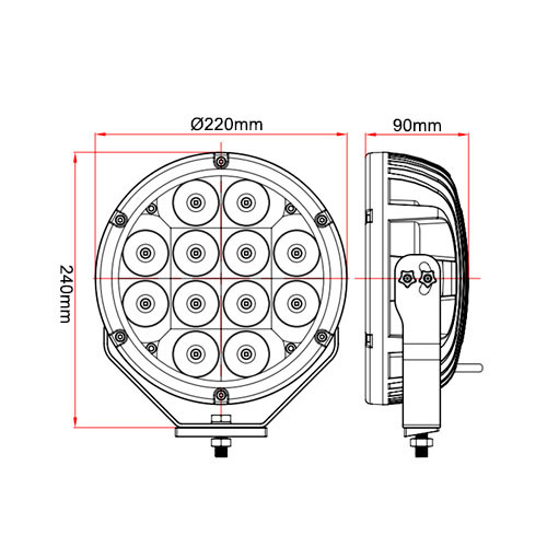 Фара дальнего света РИФ 120W LED