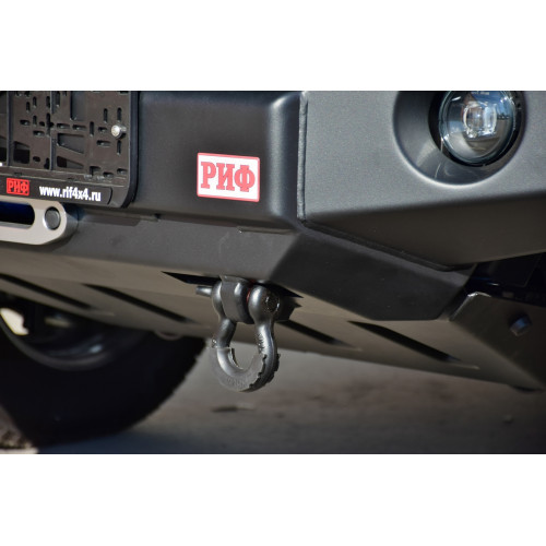 Бампер РИФ силовой передний для ГАЗ Соболь NN под штатные фары, с центральной защитной дугой, стандарт