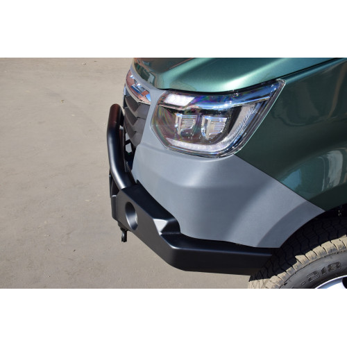 Бампер РИФ силовой передний для ГАЗ Соболь NN под штатные фары, с центральной защитной дугой, стандарт