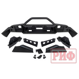 Бампер РИФ силовой передний для ГАЗ Соболь NN под штатные фары, с центральной защитной дугой, стандарт