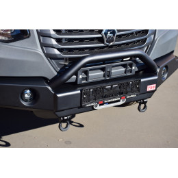 Бампер РИФ силовой передний для ГАЗ Соболь NN под штатные фары, с центральной защитной дугой, стандарт