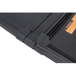 Крышка кузова Dodge Ram 2009 с рембоксами, трёхсекционная, алюминиевая, черная (5,8 ft)