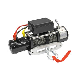 Лебёдка электрическая 12V Electric Winch 12000 lbs 5443 кг (влагозащищенная, синтетический трос)