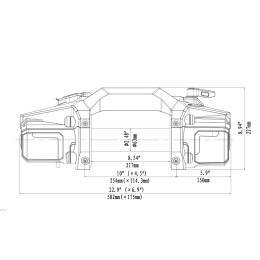 Лебёдка автомобильная электрическая 12V Runva EWXT12000FSR 5443 кг синтетический трос