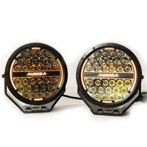 Светодиодные фары комбинированного света AURORA 178 мм 120W с ДХО (комплект 2 шт)