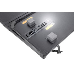 Крышка кузова РИФ для Great Wall Poer KingKong, трёхсекционная, алюминиевая, черная