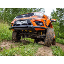 Бампер передний силовой/защита штатного бампера РИФ УАЗ Патриот 2015+ с защитой рулевых тяг стандарт