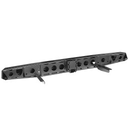 Бампер РИФ силовой задний УАЗ Буханка с квадратом под фаркоп и фонарями, лифт 65 мм