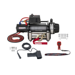 Лебёдка автомобильная электрическая 12V Runva 9500 lbs 4350 кг влагозащищенная, стальной трос