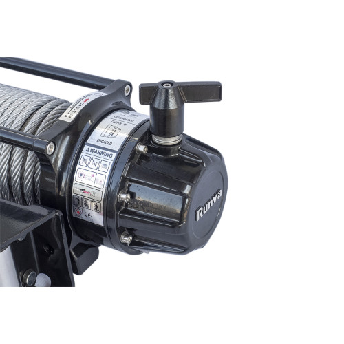 Лебёдка автомобильная электрическая 12V Runva 9500 lbs 4350 кг влагозащищенная, стальной трос