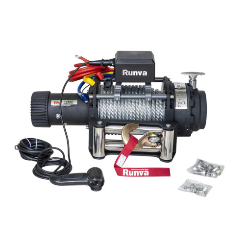 Лебёдка электрическая (индустр.) 24V Runva 17500 lbs 7960 кг