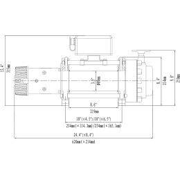 Лебёдка электрическая (индустр.) 24V Runva 17500 lbs 7960 кг