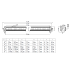 Светодиодная фара комбинированного света AURORA 1016 мм 360W LED
