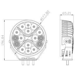 Светодиодная фара комбинированного света РИФ 178 мм 80W LED