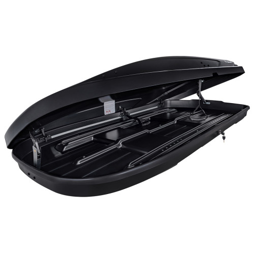 Бокс автомобильный на крышу Pentair RESORT 380 л черный глянец, двусторонний