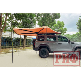 Маркиза автомобильная РИФ веерная, безопорная 2,0х2,0 м (правая)