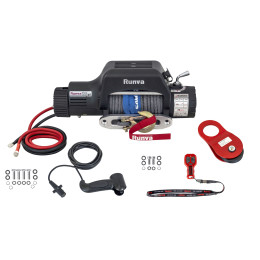 Лебёдка автомобильная электрическая 12V Runva 13500 lbs 6136 кг стальной трос