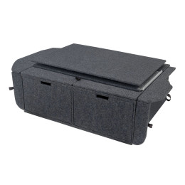 Органайзер для Mitsubishi Pajero IV (2 выдвижн.ящика+спальник) под сабвуфер