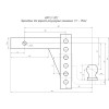 Переходник для фаркопа регулируемый (занижение 4,5/6/7,5/9" - 120/157/195/232 мм)