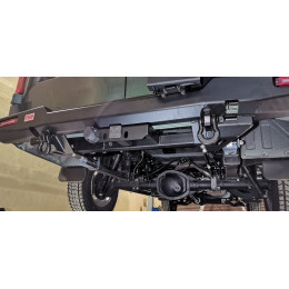 Бампер РИФ силовой задний для ГАЗ Соболь NN с фонарями, калиткой, возможностью установки фаркопа, стандарт