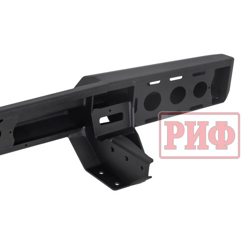 Бампер РИФ силовой задний для ГАЗ Соболь NN с фонарями, калиткой, возможностью установки фаркопа, стандарт