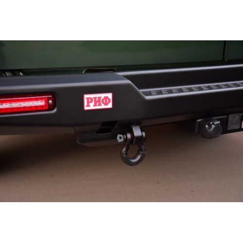 Бампер РИФ силовой задний для ГАЗ Соболь NN с фонарями, калиткой, возможностью установки фаркопа, стандарт