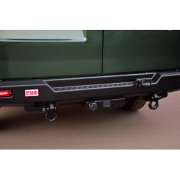 Бампер РИФ силовой задний для ГАЗ Соболь NN с фонарями, калиткой, возможностью установки фаркопа, стандарт