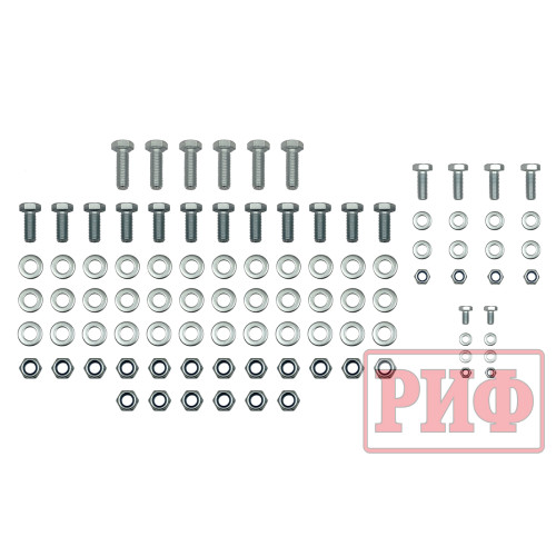 Бампер РИФ силовой задний для ГАЗ Соболь NN с фонарями, калиткой, возможностью установки фаркопа, стандарт