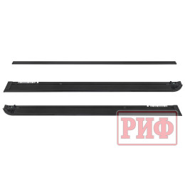 Крышка кузова РИФ для Foton Tunland G7, роллета раздвижная с электроприводом 1587х1666 мм, алюминиевая, черная